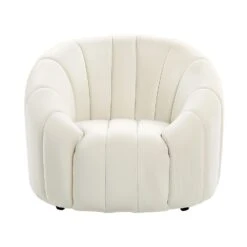 MALUNG - Fauteuil - Crème - Fluweel -Leen Bakker Fauteuils 8ad3f3653f124c108df77f4ac00fbf72