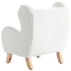 FARUM - Kinderfauteuil - Gebroken Wit - Bouclé -Leen Bakker Fauteuils 8ba32ae86bc74542a865b5c45640dc49