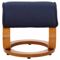 Paris - Fauteuil + Kruk Donkerblauwe Stoffen -Leen Bakker Fauteuils 8c0fbea9ea33471c9beb6eddb0d01072