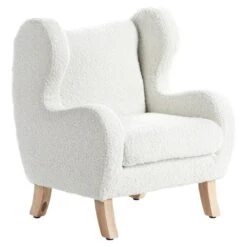 FARUM - Kinderfauteuil - Gebroken Wit - Bouclé -Leen Bakker Fauteuils 8d48d3ef5d414f4585c1ba06b18f1980