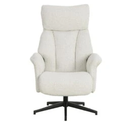 Relaxfauteuil Off-White Stof - 76x80x95cm - Draaibaar - Jonas 13 Relaxfauteuil Off-White Stof - 76x80x95cm - Draaibaar - Jonas -Leen Bakker Fauteuils 8d4968355a264b5da539c9944978bb51