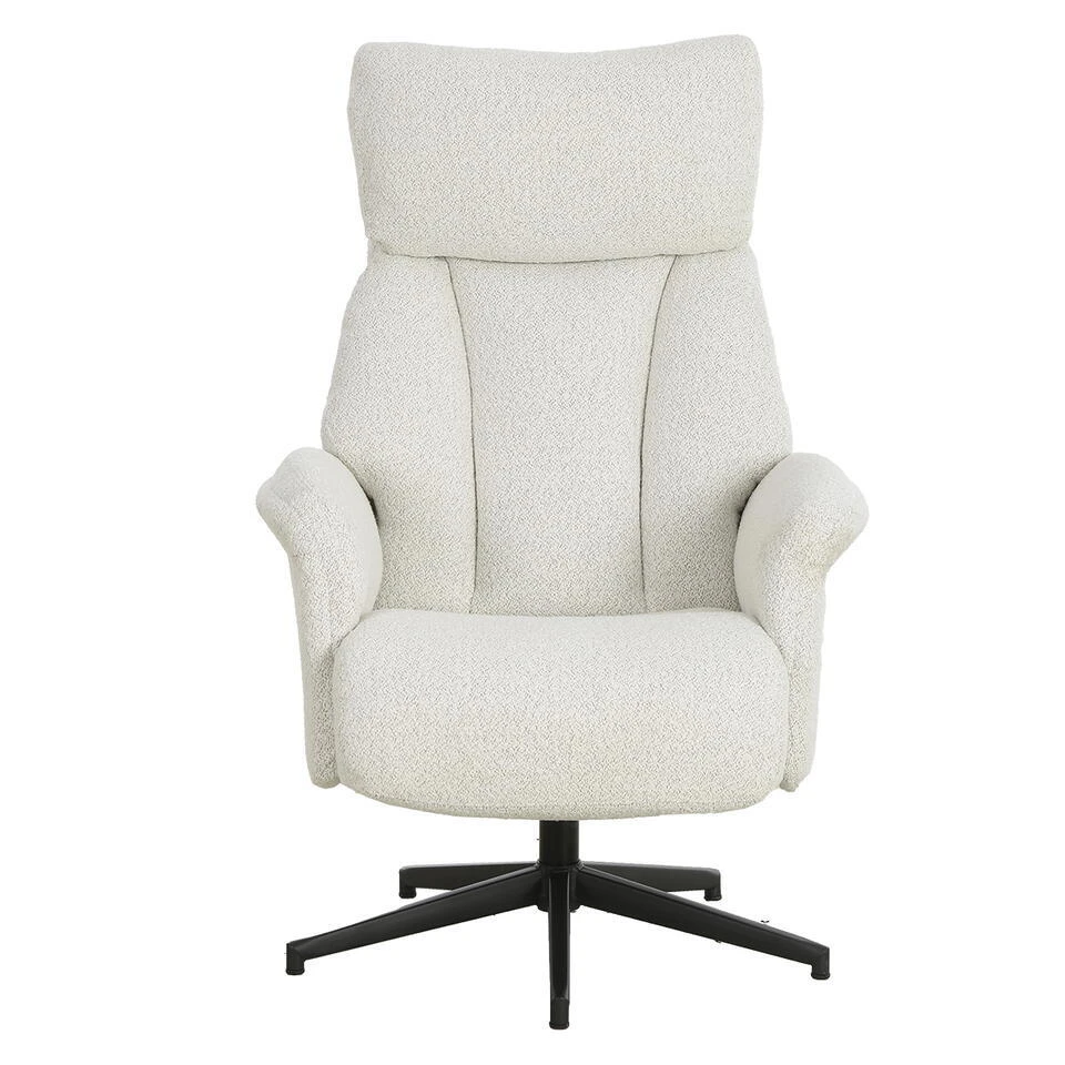 Relaxfauteuil Off-White Stof - 76x80x95cm - Draaibaar - Jonas 7 Relaxfauteuil Off-White Stof - 76x80x95cm - Draaibaar - Jonas - Afbeelding 7