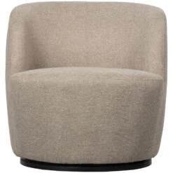 WOOOD Serra Draaifauteuil - Geweven Stof - Zand - 75x70x69 -Leen Bakker Fauteuils 8f528d558e5f4995b1790b7d5a5c14b9