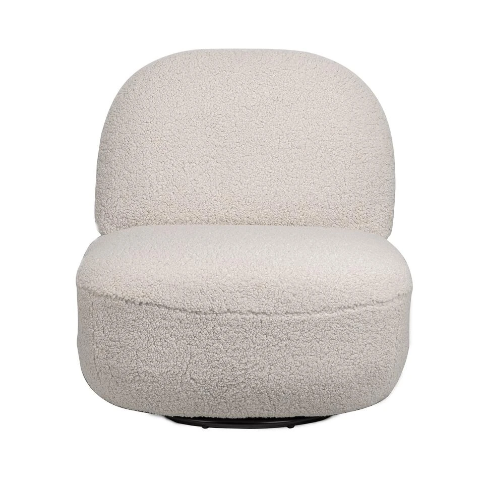 Salonstoel Swivel Van Metaal En Witte Lussen 6 Salonstoel Swivel Van Metaal En Witte Lussen - Afbeelding 6