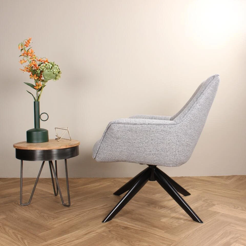 DS4U - Miron Draaifauteuil - Grijs 6 DS4U - Miron Draaifauteuil - Grijs - Afbeelding 6