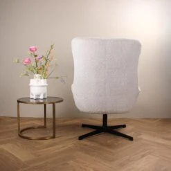 DS4U - Luka Draaifauteuil - Wit -Leen Bakker Fauteuils 91c526e1fd734a98a2f05ebb51d66e45