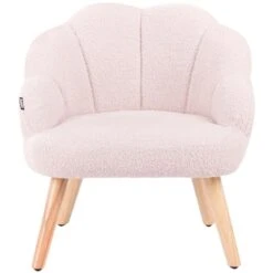 MILAND - Kinderfauteuil - Pastelroze - Bouclé -Leen Bakker Fauteuils 925a65cdcbac45f6a047818d9a873613