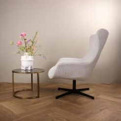 DS4U - Luka Draaifauteuil - Wit -Leen Bakker Fauteuils 9411eb3a787b47cd9fd66d9fffecefa4