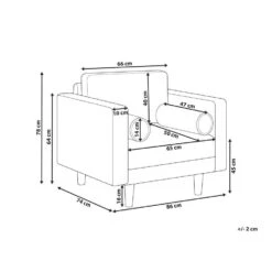 NURMO - Fauteuil - Beige - Polyester -Leen Bakker Fauteuils 948705045286427e85326d09c60a7f72