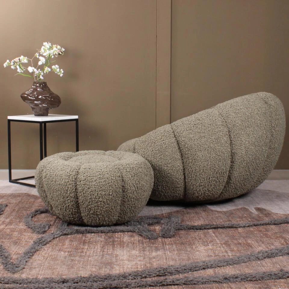 DS4U - Olivia DLX Fauteuil Teddy - Groen 6 DS4U - Olivia DLX Fauteuil Teddy - Groen - Afbeelding 6