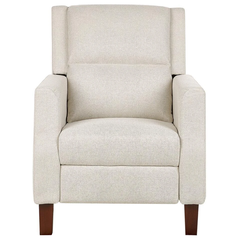 EGERSUND - TV-fauteuil - Beige - Fluweel 7 EGERSUND - TV-fauteuil - Beige - Fluweel - Afbeelding 7