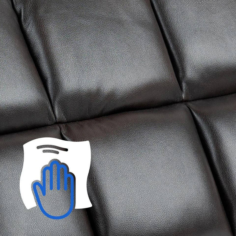 CLP Fauteuil Andover Zwart Frame - Kunstleer - Bruin 9 CLP Fauteuil Andover Zwart Frame - Kunstleer - Bruin - Afbeelding 9