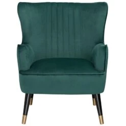 VARBERG - Fauteuil - Groen - Fluweel 14 VARBERG - Fauteuil - Groen - Fluweel -Leen Bakker Fauteuils 97046c48e7614c4486139c889ed2fd13