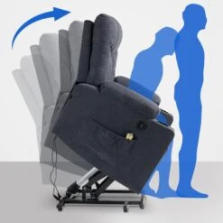 CLP Fauteuil Andover Zwart Frame - Stof - Donkergrijs -Leen Bakker Fauteuils 9848c81888044432adf609fa1c61c2d8