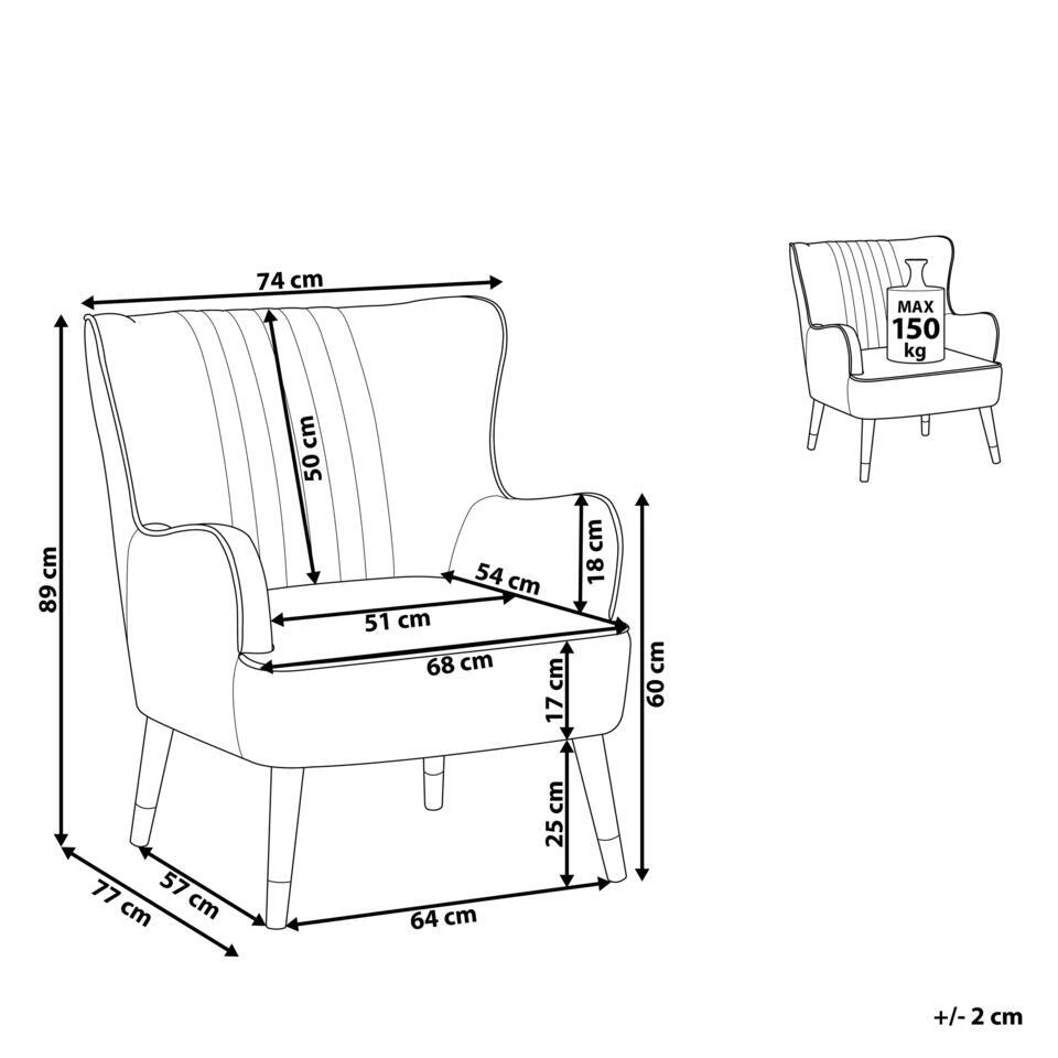 VARBERG - Fauteuil - Groen - Fluweel 4 VARBERG - Fauteuil - Groen - Fluweel - Afbeelding 4