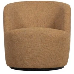 WOOOD Serra Draaifauteuil - Melange Stof - Curry - 68x70x77 -Leen Bakker Fauteuils 997c321252994fcab8fedab3f95d6402