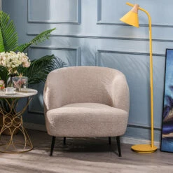 Salonstoel Van Metaal En Beige Lussen -Leen Bakker Fauteuils 99e3fff0bba94c44a2a087ca3bae22f6