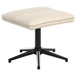 ERATO - Relaxfauteuil Met Voetenbank - Beige - Veganistisch Leer -Leen Bakker Fauteuils 9a2bf343acfe46668765e4e239e27efd