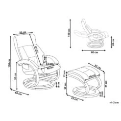 Beliani Massagestoel FORCE - Bruin Kunstleer 6 Beliani Massagestoel FORCE - Bruin Kunstleer -Leen Bakker Fauteuils 9b6345c929504169a367f7b6e2f439be