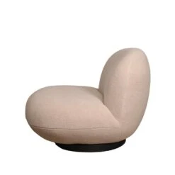 Fauteuil Teddy Beige - Zithoogte 41cm - 81x94x71cm - Swivel -Leen Bakker Fauteuils 9b9bc00162e8468f839bd86768406522