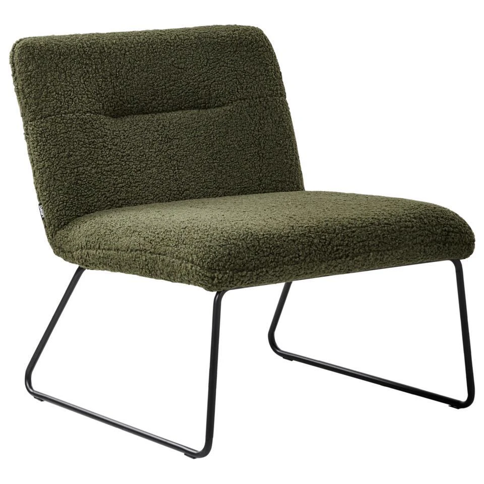 COTULLA - Fauteuil - Donkergroen - Bouclé 5 COTULLA - Fauteuil - Donkergroen - Bouclé - Afbeelding 5