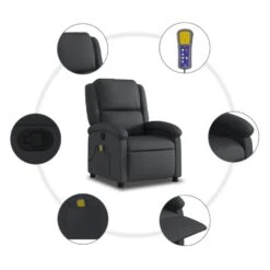 VidaXL - Massagestoel - Zwart - Leer 18 VidaXL - Massagestoel - Zwart - Leer -Leen Bakker Fauteuils 9d85b22fdb3848e4902b1198e22f85f0