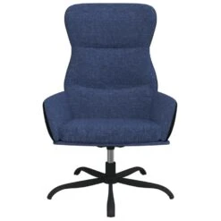 VidaXL Relaxstoel Met Voetensteun Stof Blauw -Leen Bakker Fauteuils 9fe6784b85924c8a99ba9818af9b9ed0