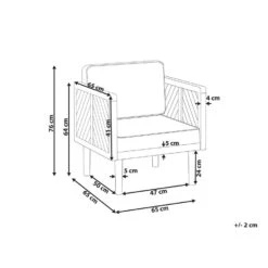 Beliani Fauteuil BARATTI - Lichte Houtkleur Acaciahout -Leen Bakker Fauteuils a044a8ddd9f242209314d394eb9f34cd