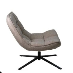 Draaifauteuil Stof/Textiel - Taupe - 86x74x84cm - Mattis -Leen Bakker Fauteuils a18b6b0933e547459dfe585b5c5d1cf5