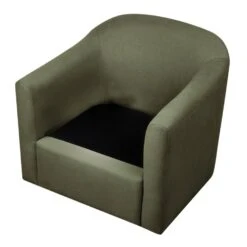 MAGNOR - Fauteuil - Donkergroen - Polyester -Leen Bakker Fauteuils a20f9e21eddf4a389a1fc827eeb535e1