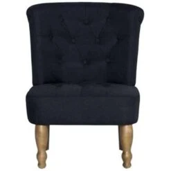 VidaXL Franse Stoel Stof Zwart -Leen Bakker Fauteuils a3847ff4ec0c4dc197b6912a3abf3da5