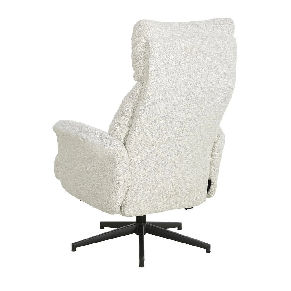 Relaxfauteuil Off-White Stof - 76x80x95cm - Draaibaar - Jonas 6 Relaxfauteuil Off-White Stof - 76x80x95cm - Draaibaar - Jonas - Afbeelding 6