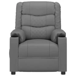 VidaXL Massagestoel Kunstleer Grijs 6 VidaXL Massagestoel Kunstleer Grijs -Leen Bakker Fauteuils a38d86c6c4d6463fa79889abaf4ad2dd