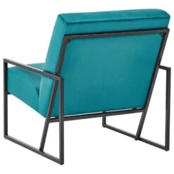 DELARY - Fauteuil - Blauwgroen - Fluweel -Leen Bakker Fauteuils a3deb8482b414c9ebef7df81966ea0fa