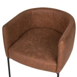 MALMOS - Fauteuil - Bruin - Kunstleer -Leen Bakker Fauteuils a458d210a2b7406b8167123a39f22f9c