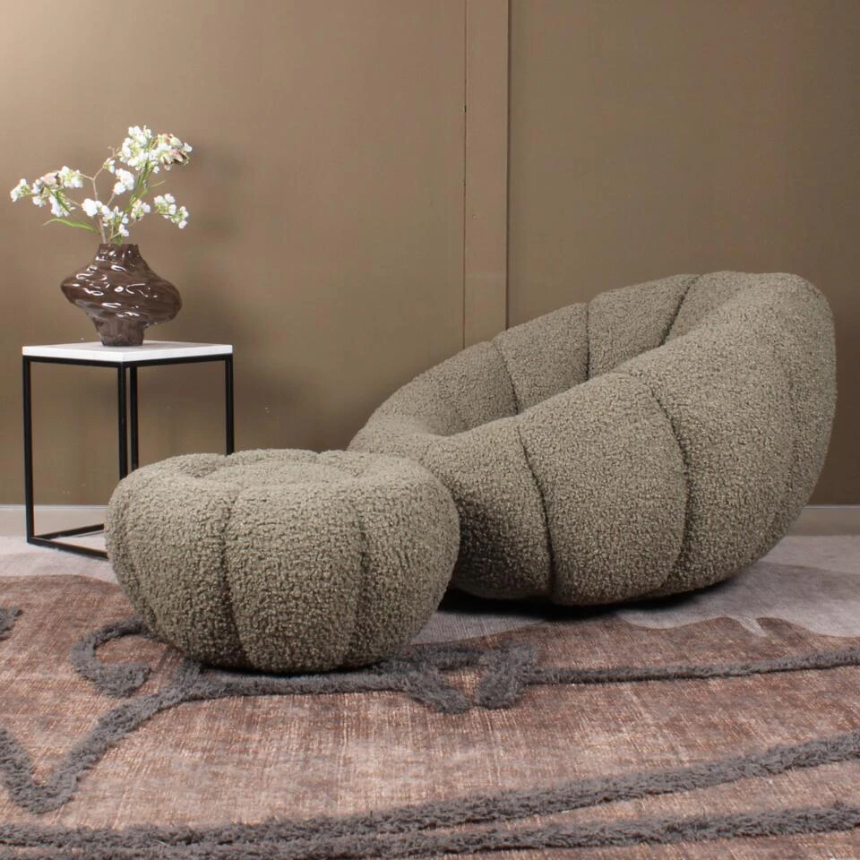 DS4U - Olivia DLX Fauteuil Teddy - Groen 5 DS4U - Olivia DLX Fauteuil Teddy - Groen - Afbeelding 5