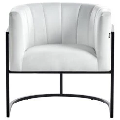 LARVIK II - Fauteuil - Wit - Fluweel -Leen Bakker Fauteuils a504187595ef4ee2b6b1a2f65c2be4fd