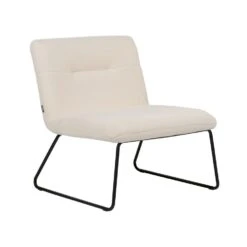 COTULLA - Fauteuil - Wit - Bouclé -Leen Bakker Fauteuils a6ec1738a0cd449dade129f69d5d5384