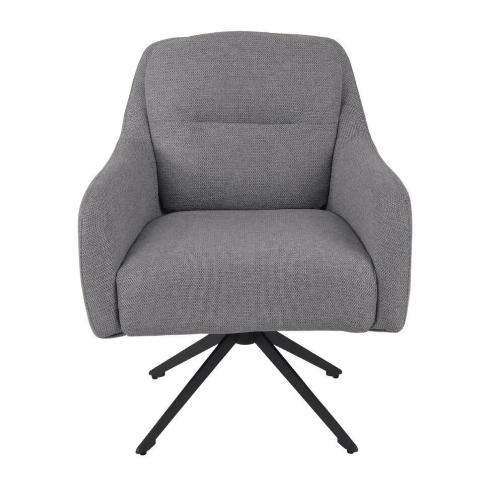 Fauteuil Draaibaar - Stof Taupe - 75x70x85cm - Matthias 4 Fauteuil Draaibaar - Stof Taupe - 75x70x85cm - Matthias - Afbeelding 4