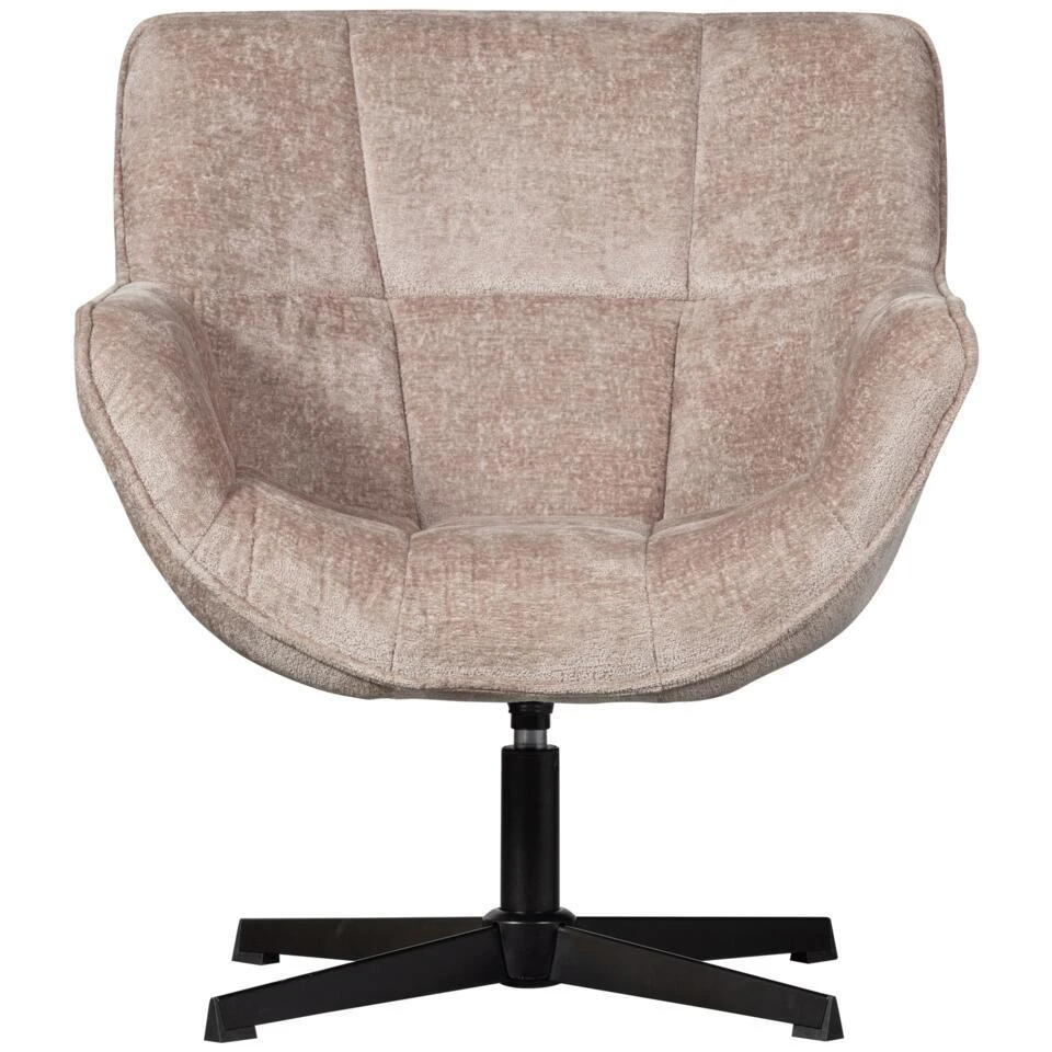 WOOOD Wibo Draaifauteuil - Chenille - Taupe - 94x71x83 4 WOOOD Wibo Draaifauteuil - Chenille - Taupe - 94x71x83 - Afbeelding 4