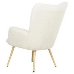 VEJLE II- Fauteuil Met Hocker - Wit - Bouclé -Leen Bakker Fauteuils a9afc3233e89453986ee8dd0872b8da4