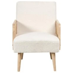 HOJBY - Fauteuil - Gebroken Wit - Bouclé -Leen Bakker Fauteuils a9d7e753b5cc4b7f9c1be4feabcdfa45