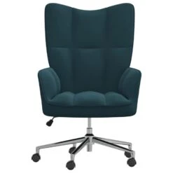 VidaXL Relaxstoel Fluweel Blauw -Leen Bakker Fauteuils aae449983e4c46a2904ddbcd86333c09