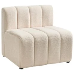 KAGE - Fauteuil - Lichtbeige - Bouclé -Leen Bakker Fauteuils ab123ec4157f4763be288f4ecb9bcf3e