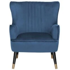 VARBERG - Fauteuil - Blauw - Fluweel 12 VARBERG - Fauteuil - Blauw - Fluweel -Leen Bakker Fauteuils ab923607adb9413d9183d5b56e8ae0c0
