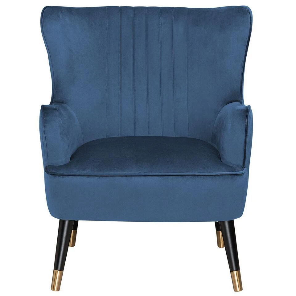 VARBERG - Fauteuil - Blauw - Fluweel 5 VARBERG - Fauteuil - Blauw - Fluweel - Afbeelding 5