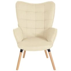 CLP Fauteuil Garding Natura Frame - Stof - Creme -Leen Bakker Fauteuils ad530678a76c4e06956ac6e3b4a23c4c