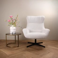 DS4U - Luka Draaifauteuil - Wit -Leen Bakker Fauteuils ae155a97065249429c7b6926ec9dfe4b
