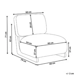 KOKKOLA - Fauteuil - Gebroken Wit - Polyester -Leen Bakker Fauteuils ae9e6ff9d20440ef90408b8c187c5e86