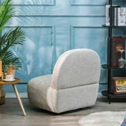 Salonstoel Swivel Van Metaal En Beige Fluweel -Leen Bakker Fauteuils af9ce2453416469abab53abc669dc334